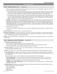 Instructions for Form BTR-101 Application for Wisconsin Business Tax Registration - Wisconsin, Page 4