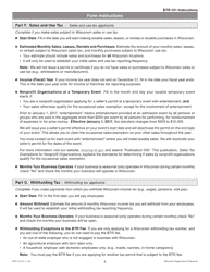 Instructions for Form BTR-101 Application for Wisconsin Business Tax Registration - Wisconsin, Page 6