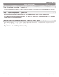 Instructions for Form BTR-101 Application for Wisconsin Business Tax Registration - Wisconsin, Page 7