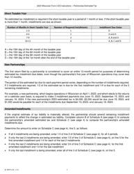 Instructions for Form 3-ES Wisconsin Partnership Estimated Tax Voucher - Wisconsin, Page 2
