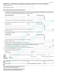 Form 6 (IC-406) Wisconsin Combined Corporate Franchise or Income Tax Return - Sample - Wisconsin, Page 2