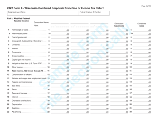 Form 6 (IC-406) Wisconsin Combined Corporate Franchise or Income Tax Return - Sample - Wisconsin, Page 3