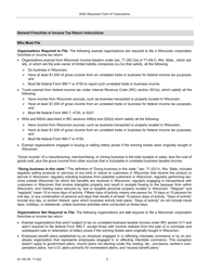 Instructions for Form 4T, IC-002 Wisconsin Exempt Organization Business Franchise or Income Tax Return - Wisconsin, Page 2