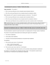 Instructions for Form U, DC-033 Underpayment of Estimated Tax by Corporations - Wisconsin, Page 2