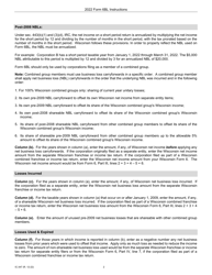 Instructions for Form 6BL, IC-247 Wisconsin Net Business Loss Carryforward for Combined Group Members - Wisconsin, Page 2