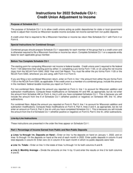 Instructions for Form IC-080 Schedule CU-1 Credit Union Adjustment to Income - Wisconsin