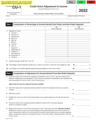 Document preview: Form IC-080 Schedule CU-1 Credit Union Adjustment to Income - Wisconsin