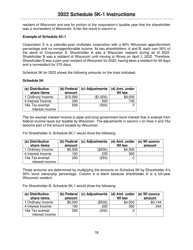 Instructions for Form IC-056 Schedule 5K-1 Tax-Option (S) Corporation Shareholder&#039;s Share of Income, Deductions, Credits, Etc. - Wisconsin, Page 18