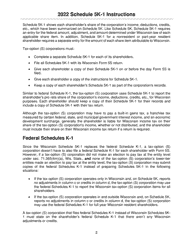 Instructions for Form IC-056 Schedule 5K-1 Tax-Option (S) Corporation Shareholder&#039;s Share of Income, Deductions, Credits, Etc. - Wisconsin, Page 2