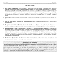 Form 4466W (IC-831) Wisconsin Corporation or Pass-Through Entity Application for Quick Refund of Overpayment of Estimated Tax - Wisconsin, Page 2