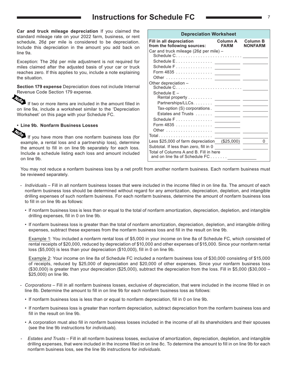 Instructions for Form I-025 Schedule FC Farmland Preservation Credit - Wisconsin, Page 7