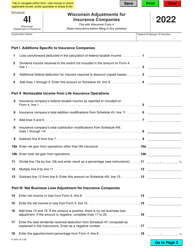 Document preview: Form IC-020C Schedule 4I Wisconsin Adjustments for Insurance Companies - Wisconsin