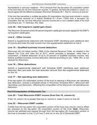 Instructions for Form I-237 Schedule ESBT Computation of Wisconsin Taxable Income for Electing Small Business Trusts - Wisconsin, Page 3