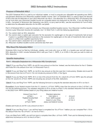 Document preview: Instructions for Form I-055 Schedule NOL2 Net Operating Loss Deduction and Wisconsin Modified Taxable Income - Wisconsin