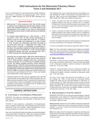 Document preview: Instructions for Form 2, I-020, I-021 Schedule 2K-1 - Wisconsin