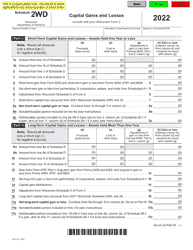 Form I-027 Schedule 2WD Capital Gains and Losses - Wisconsin