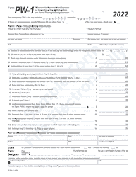 Form PW-1 (IC-004) Wisconsin Nonresident Income or Franchise Tax Withholding on Pass-Through Entity Income - Wisconsin