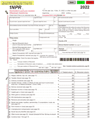 Form 1NPR (I-050I) Nonresident and Part-Year Resident Income Tax Return - Wisconsin