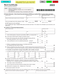 Form I-017 Rent Certificate - Wisconsin, Page 2