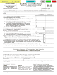 Form I-026 Schedule 2440W Disability Income Exclusion - Wisconsin