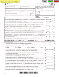 Form I-016I Schedule H Wisconsin Homestead Credit - Wisconsin