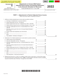 Form I-028 Schedule I Adjustments to Convert Federal Adjusted Gross Income and Itemized Deductions to the Amounts Allowable for Wisconsin - Wisconsin