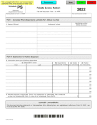 Form I-094 Schedule PS Private School Tuition - Wisconsin