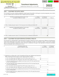 Form I-019 Schedule T Transitional Adjustments - Wisconsin