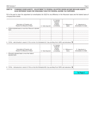 Form I-019 Schedule T Transitional Adjustments - Wisconsin, Page 2