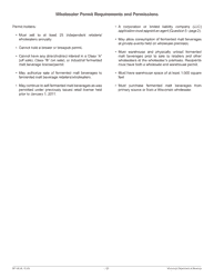 Form BT-136 Fermented Malt Beverages Permit Application - Wisconsin, Page 12