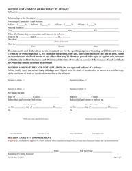 Form TL-106 Affidavit of Entitlement - Nevada, Page 4