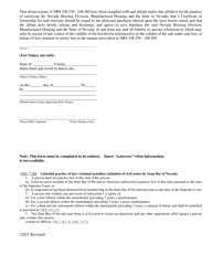 Form TL-108(D) Affidavit of Lien Satisfaction - Nevada, Page 2