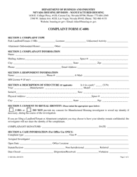 Form C-600 Complaint Instructions - Nevada, Page 3