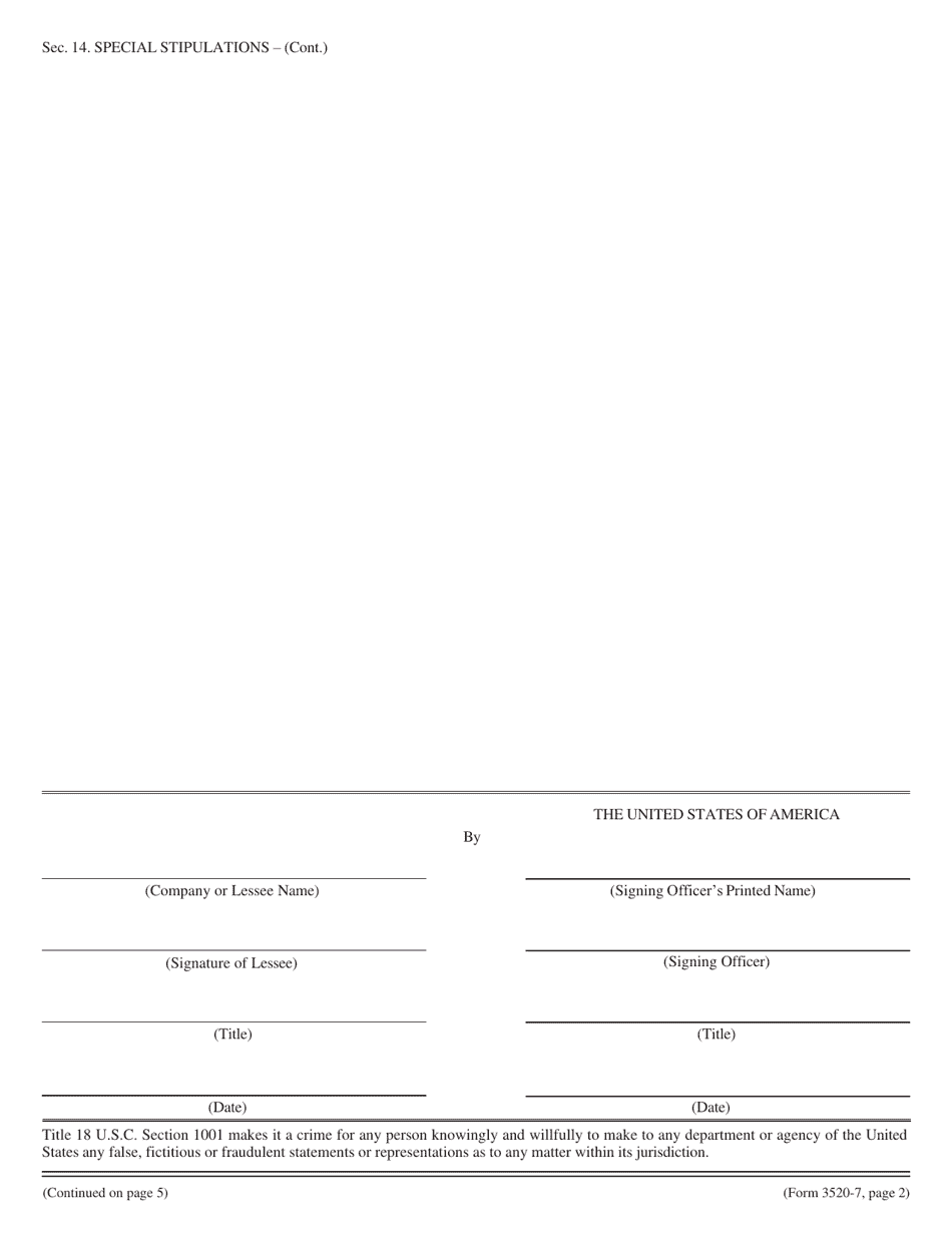 BLM Form 3520-7 Lease for Non-energy Leasable Minerals, Page 4