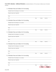 Form 2401 Service of Process Forwarding Request - Texas, Page 5