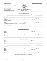 Form 2304 Notary Public Complaint - Texas, Page 2