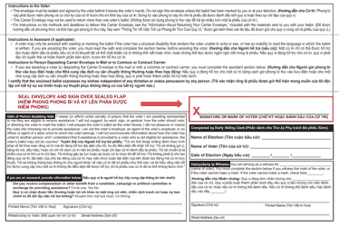 Form 6-15 Carrier Envelope for Early Voting Ballot - Texas (English/Vietnamese), Page 2