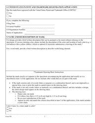 Form 901 Application for Registration of a Trade or Service Mark - Texas, Page 2