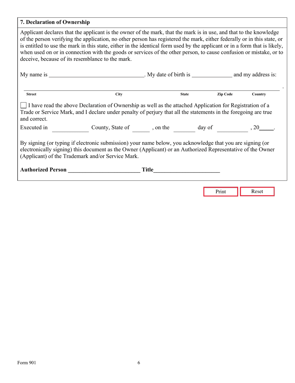 Form 901 Fill Out, Sign Online and Download Fillable PDF, Texas