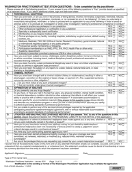 Form F245-479-000 Washington Practitioner Attestation Questions - Washington