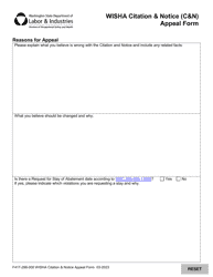 Form F417-298-000 Wisha Citation &amp; Notice (C&amp;n) Appeal Form - Washington, Page 2