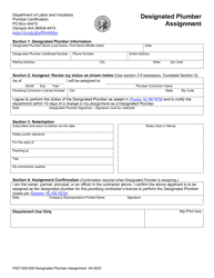 Form F627-052-000 Designated Plumber Assignment - Washington, Page 2