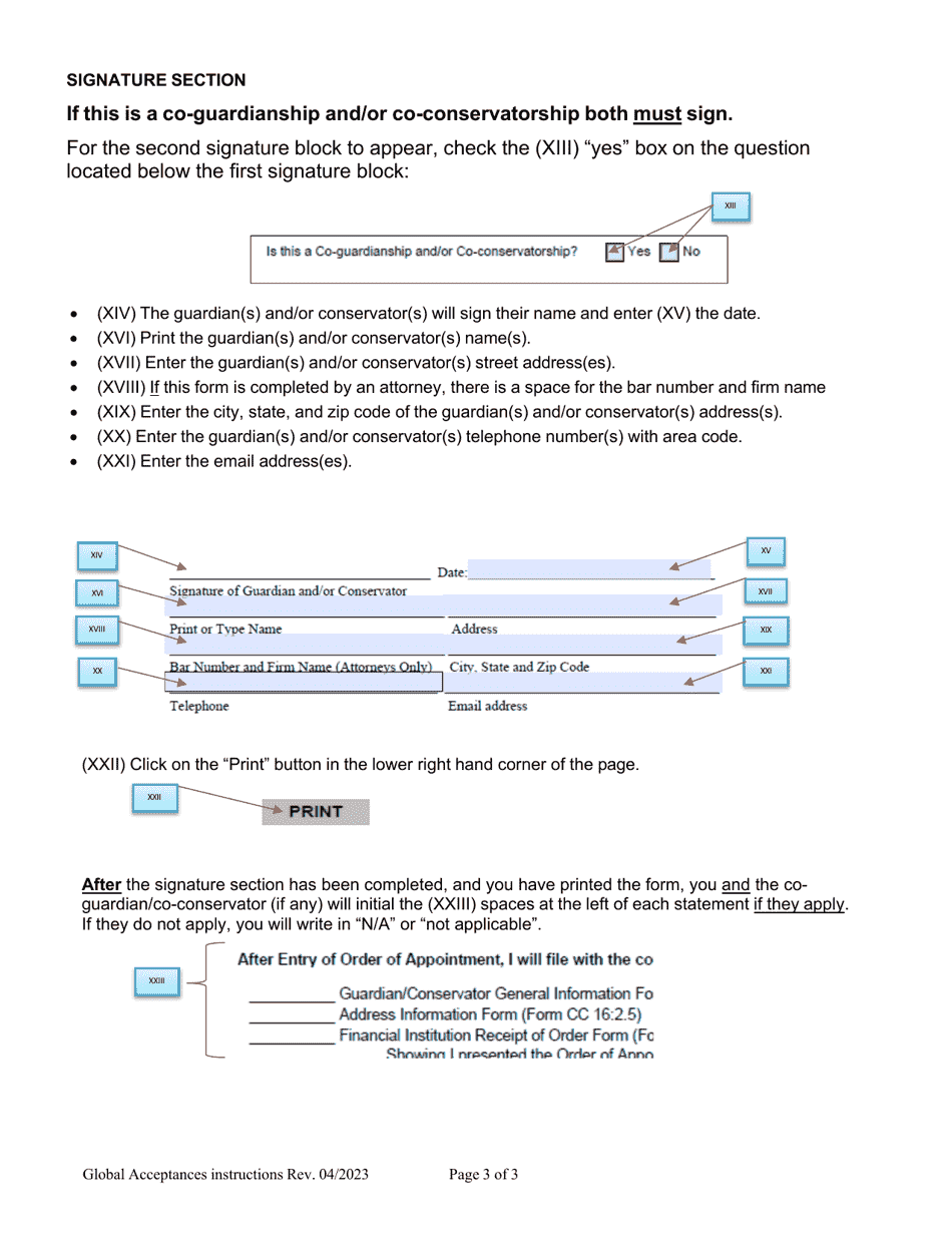 Instructions for Global Acceptance Form - Nebraska, Page 3