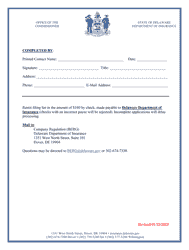 Third Party Administrator Annual Renewal Form - Delaware, Page 2