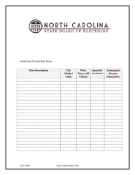 Form CRO-2600 Political Party Executive Committee Exempt Sales Plan - North Carolina, Page 2