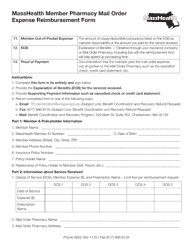 Form BCRF-1 Masshealth Member Pharmacy Mail Order Expense Reimbursement Form - Massachusetts, Page 2