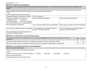 Form OCFS-LDSS-4700 Enrollment Form for Legally Exempt Group Child Care Program - New York, Page 5