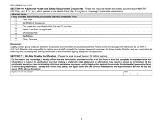 Form OCFS-LDSS-4700 Enrollment Form for Legally Exempt Group Child Care Program - New York, Page 7