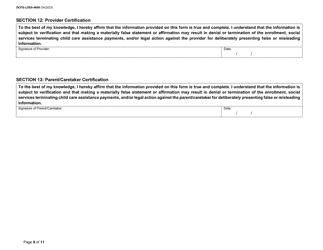 Form OCFS-LDSS-4699 Enrollment Form for Provider of Legally Exempt in-Home Child Care and Legally Exempt Family Child Care - New York, Page 8