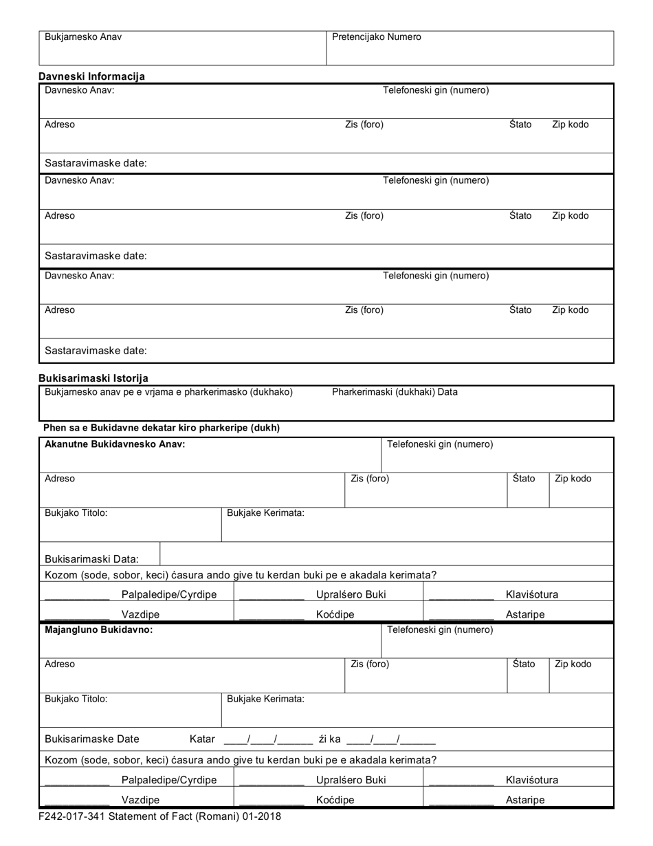 Form F242-017-341 Statement of Facts - Washington (Romani), Page 2